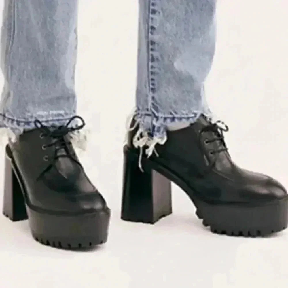 Free People Leather Ryan Darby Platform